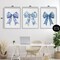 Stupell Industries Vintage Toile Pattern Bows 3pc Framed Giclee Set, design by Lettered and Lined